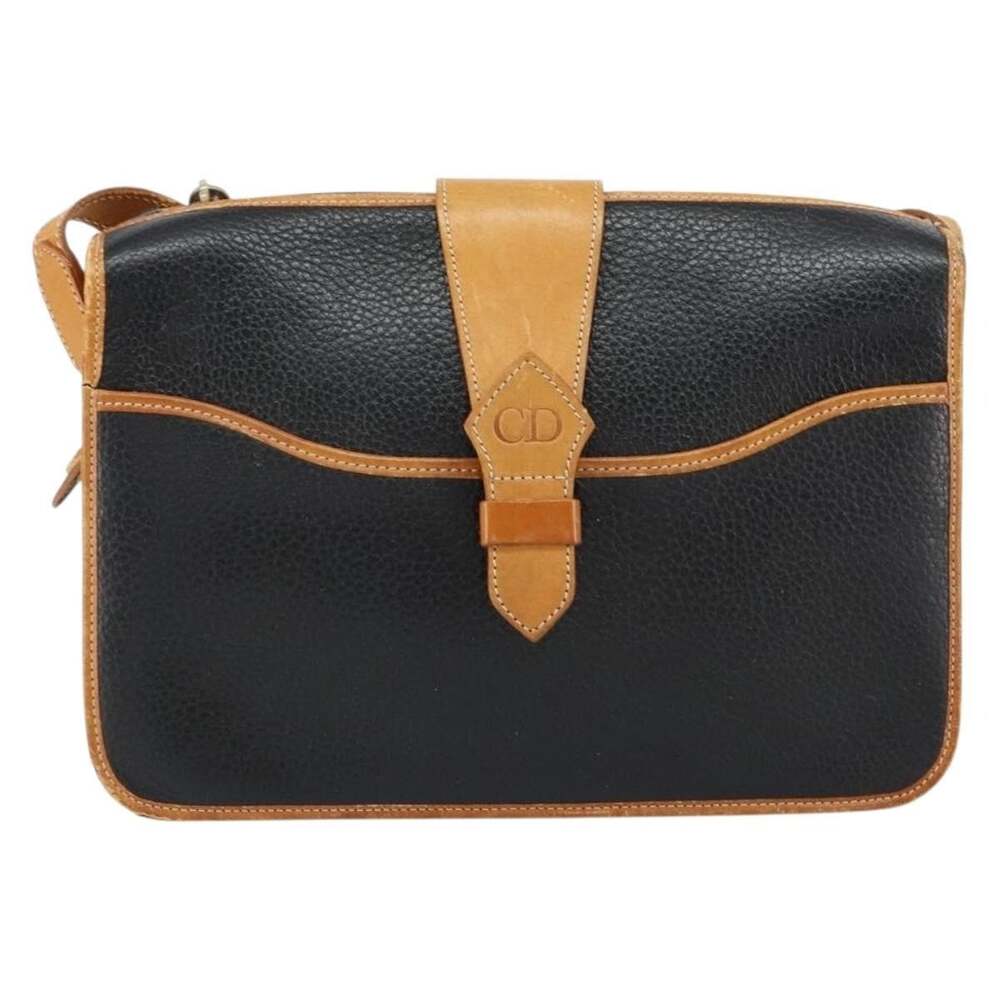 Dior Leather Shoulder Bag Black